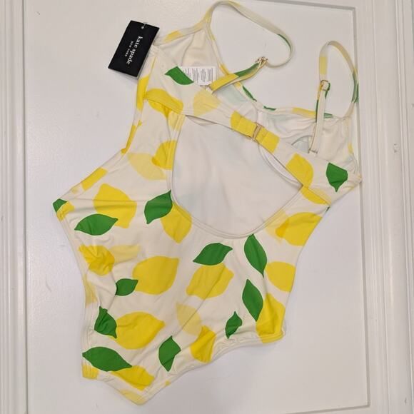 Kate Spade Lemons One Piece Bathing Suit Pool Beach Cruise Resort NWT - Size S - Picture 2 of 7